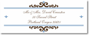 Name Doodles - Rectangle Address Labels/Stickers (Bellingham Brown)